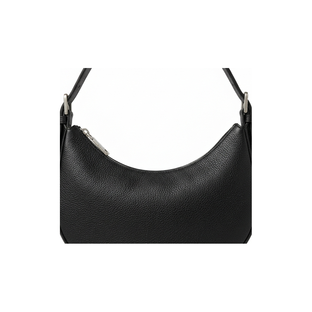 The Crescent Minimal Shoulder - 03 Pebble Leather Grain & Finish