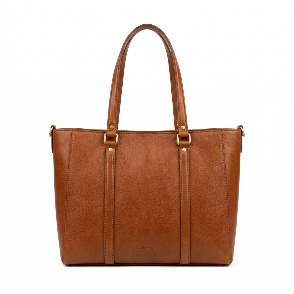 The Cognac Grand Tote - Front View